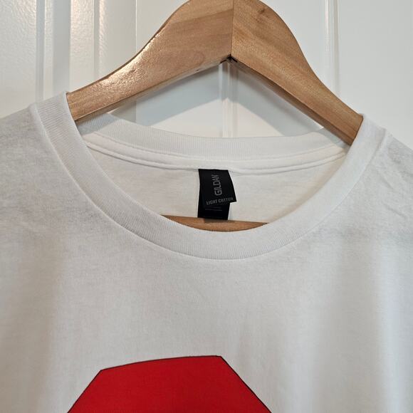 Oklahoma University OU T-Shirt Mens Large White Red Only One Horns Down Sooners - Picture 5 of 8